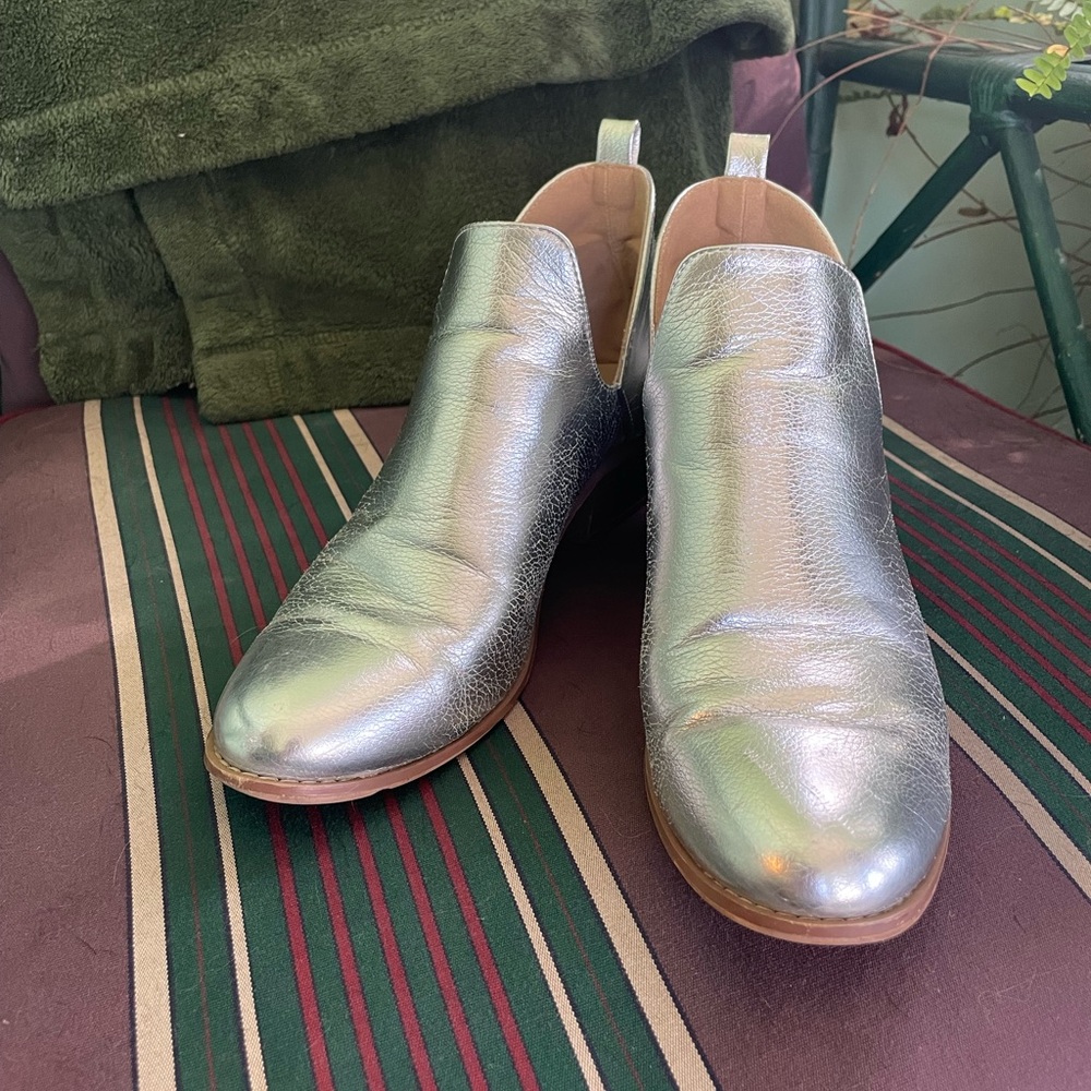 Silver booties